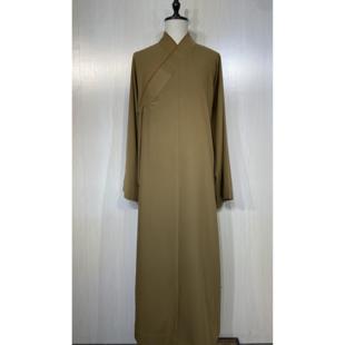 新款慈心缘僧服长褂秋冬新款短褂僧衣大褂拼色领和尚服天丝羊毛呢