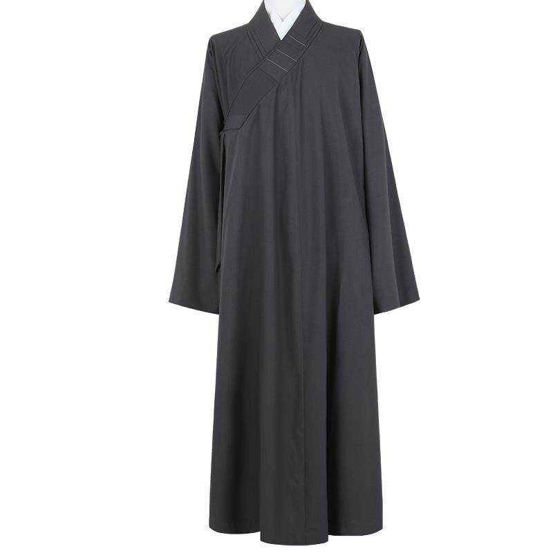 新款相牌僧服春秋季厚款棉布长褂僧人僧衣服男女款透气大褂僧袍长