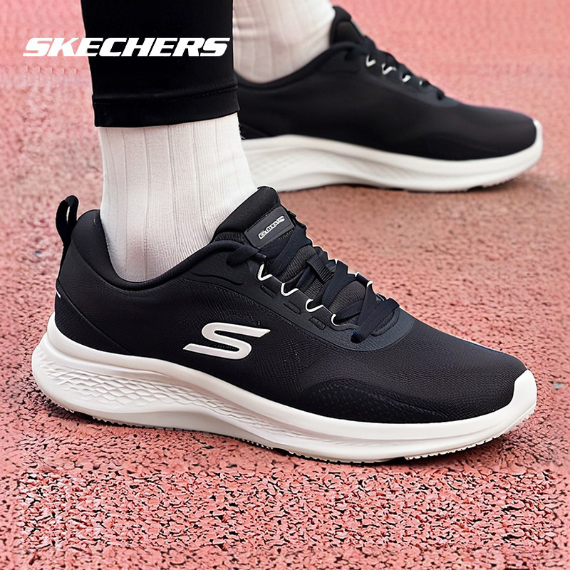 斯凯奇女鞋2026新款运动鞋官方正品休闲鞋黑色软弹跑步鞋女款跑鞋