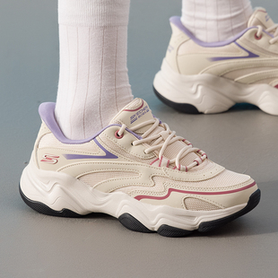 斯凯奇闪穿懒人鞋厚底老爹鞋女款增高运动休闲鞋