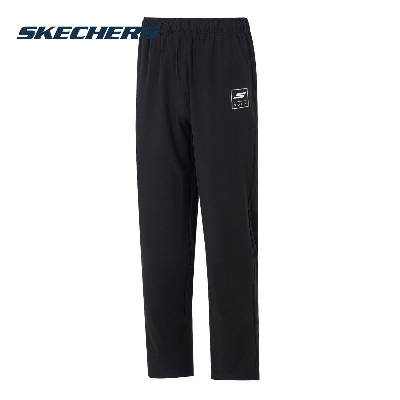 斯凯奇男款透气梭织运动裤夏季宽松直筒休闲裤男士九分速干长裤