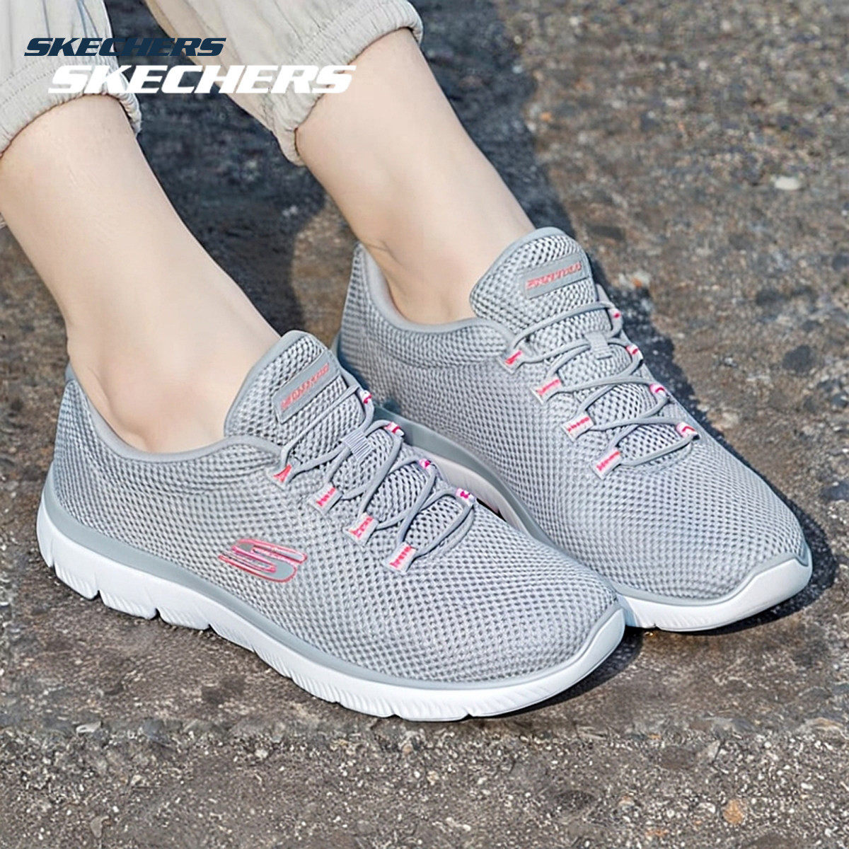 斯凯奇女鞋运动鞋新款跑步鞋一脚蹬穿脱休闲鞋子软底妈妈鞋健步鞋,运动鞋new,跑步鞋,淘宝优惠券,粉丝福利购,淘宝优惠卷