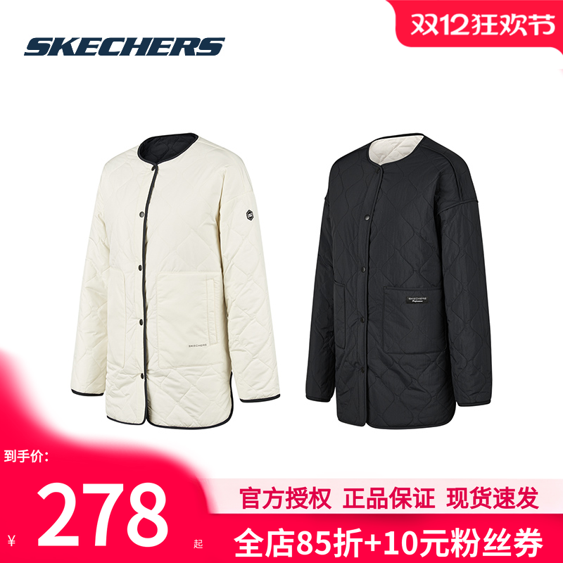 斯凯奇双面穿中长款外套