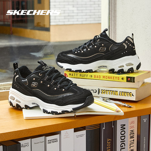 斯凯奇女鞋熊猫鞋休闲鞋子运动鞋