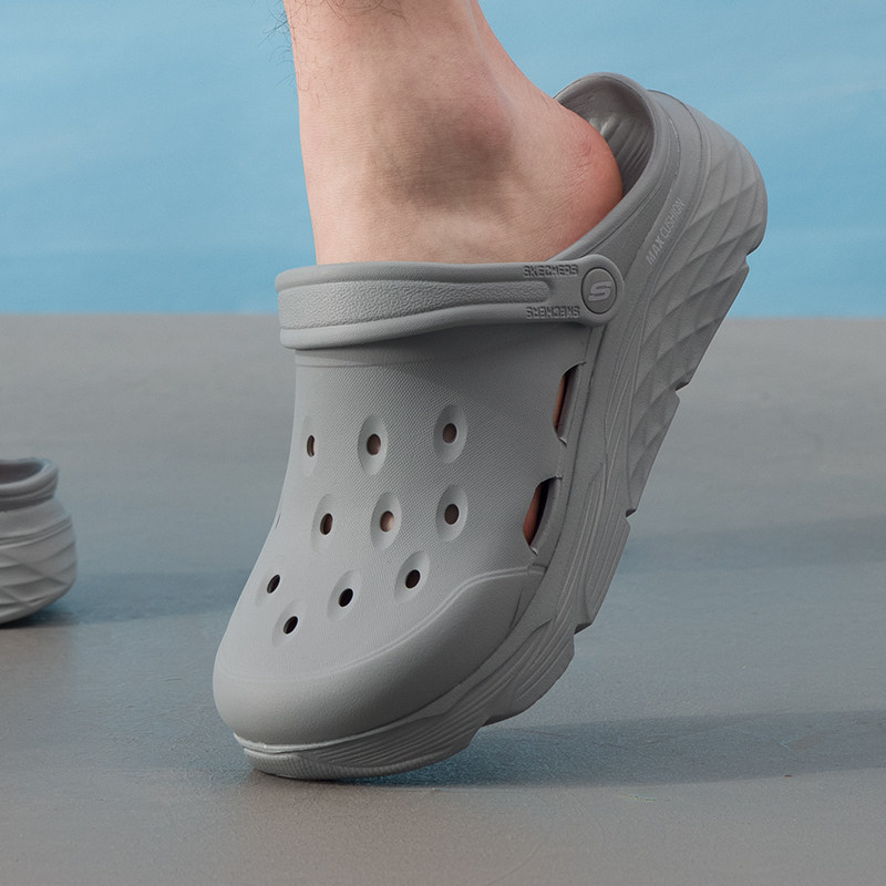 斯凯奇洞洞鞋男鞋夏季新款运动鞋凉鞋透气休闲鞋男士沙滩鞋拖鞋