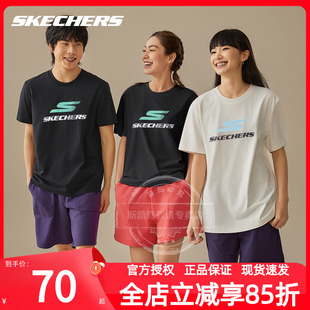 女装 男2025新款 宽松透气官方旗舰正品 半袖 斯凯奇短袖 情侣装 t恤衫