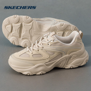 斯凯奇Skechers加绒女鞋新款冬季运动鞋D'LITES潮流时尚老爹鞋子