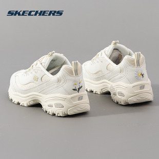 斯凯奇Skechers女鞋冬季新款小雏菊厚底增高老爹鞋减震女士熊猫鞋