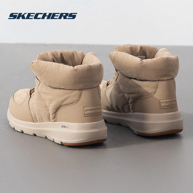 斯凯奇冬季新款面包靴女鞋加厚保暖鞋雪地靴加绒防滑防水马丁靴