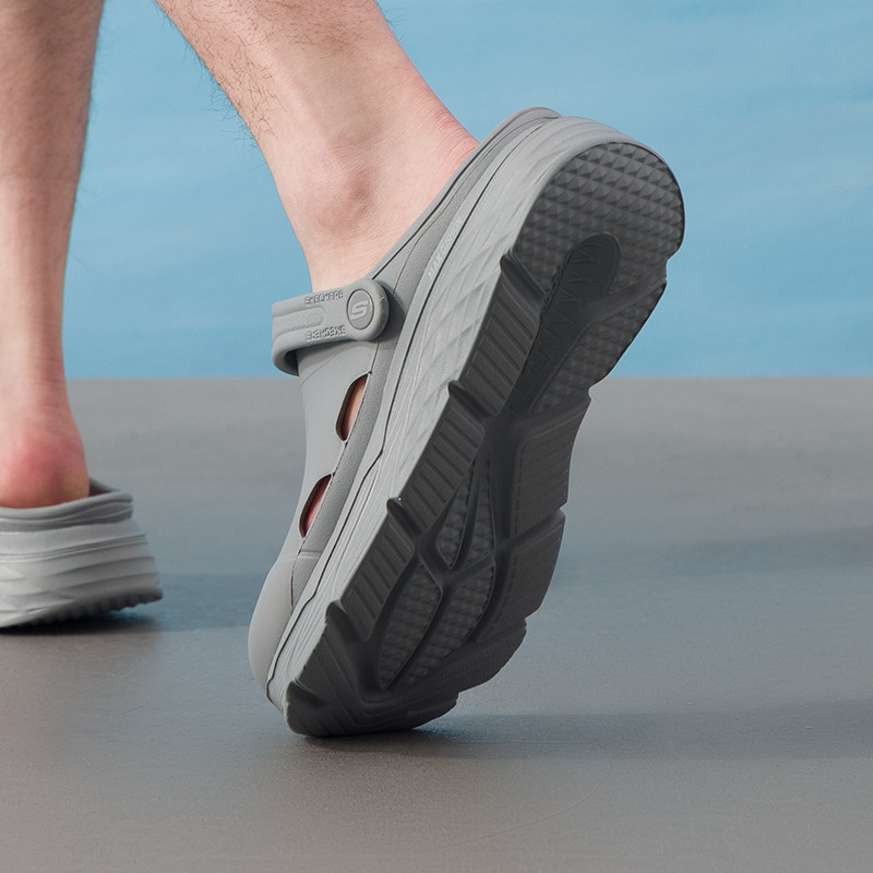 斯凯奇洞洞鞋男夏季透气运动凉鞋沙滩鞋休闲男鞋男士拖鞋