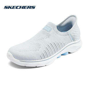 幸运叶子斯凯奇闪穿鞋健步懒人穿脱舒适休闲轻质耐磨运动鞋