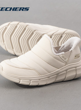 斯凯奇一脚等穿脱女鞋冬季新款运动鞋加厚保暖二棉鞋加绒面包鞋子