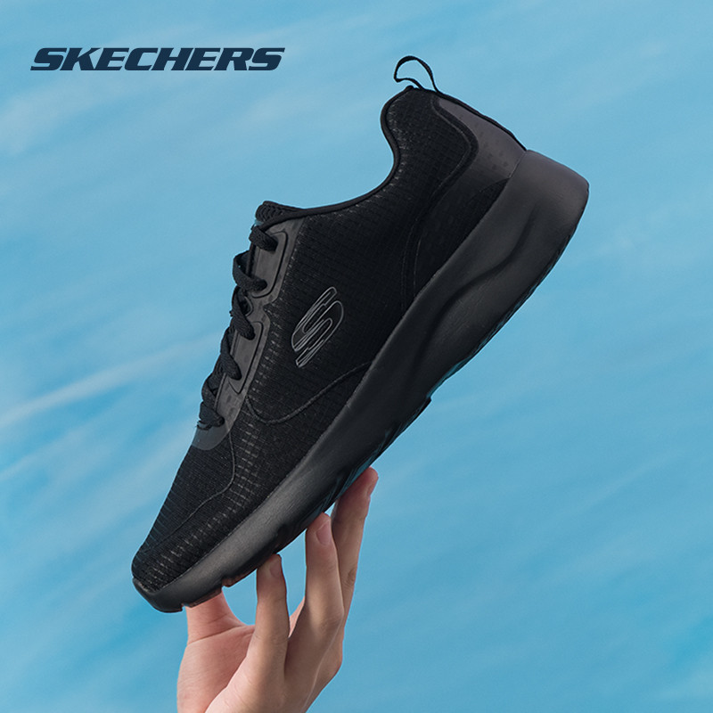 斯凯奇（Skechers）男鞋 运动鞋低帮轻便舒适透气时尚潮流绑带跑