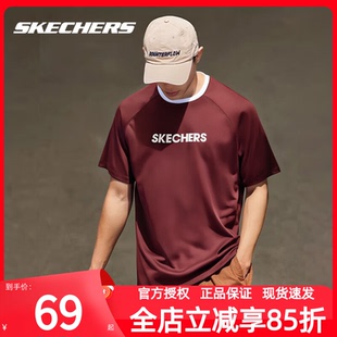 男装 新款 女装 官方正品 斯凯奇短袖 休闲上衣透气运动T恤衫 2025夏季