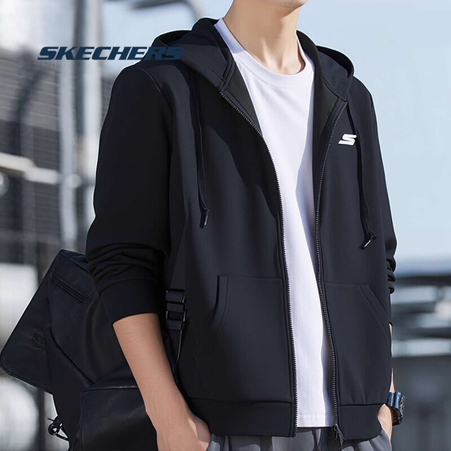 斯凯奇男装上衣春季新款黑色连帽外套官方正品针织女装夹克运动服,运动服/休闲服装,运动茄克/外套,淘宝优惠券,粉丝福利购,淘宝优惠卷