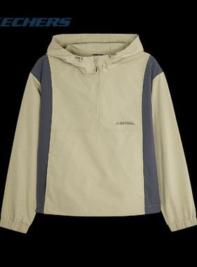Skechers斯凯奇女装山野户外系列女款梭织连帽半开胸外套运动服