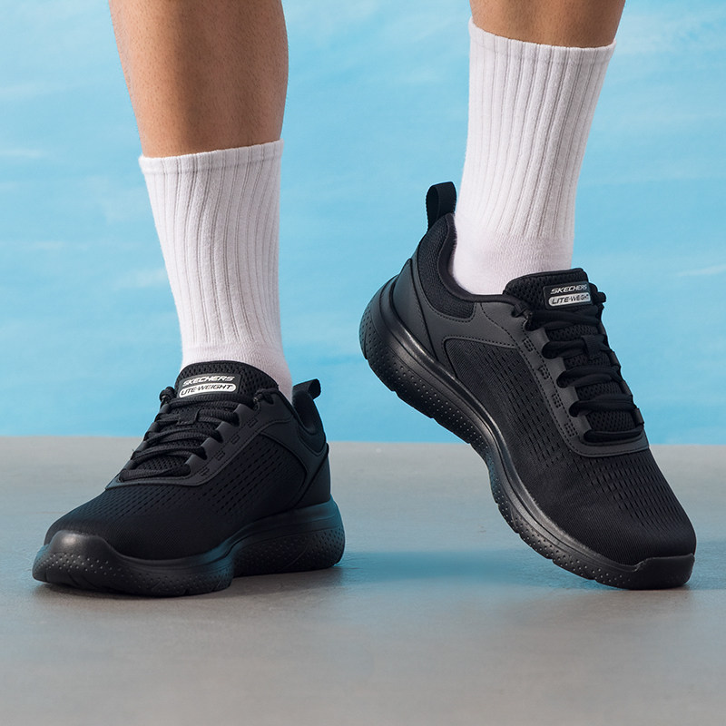 斯凯奇男鞋冬季新款运动鞋官方正品休闲鞋黑武士跑步鞋软底通勤鞋,运动鞋new,运动休闲鞋,淘宝优惠券,粉丝福利购,淘宝优惠卷