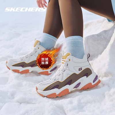 斯凯奇加绒女鞋冬季新款运动鞋