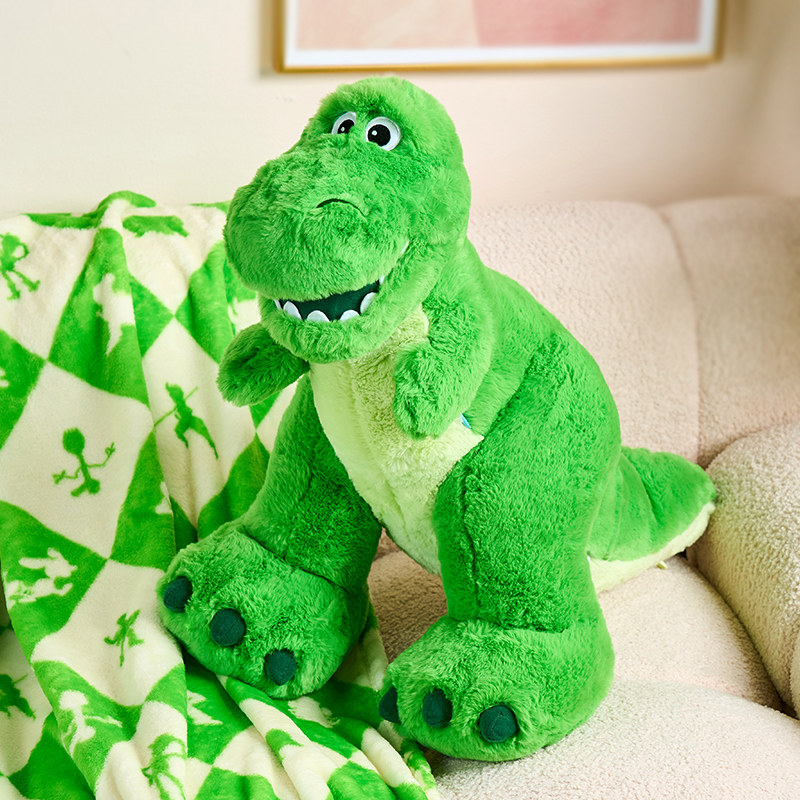 正版迪士尼抱抱龙毛怪火腿猪毛绒玩偶三合一抱枕内含毛毯儿童礼物