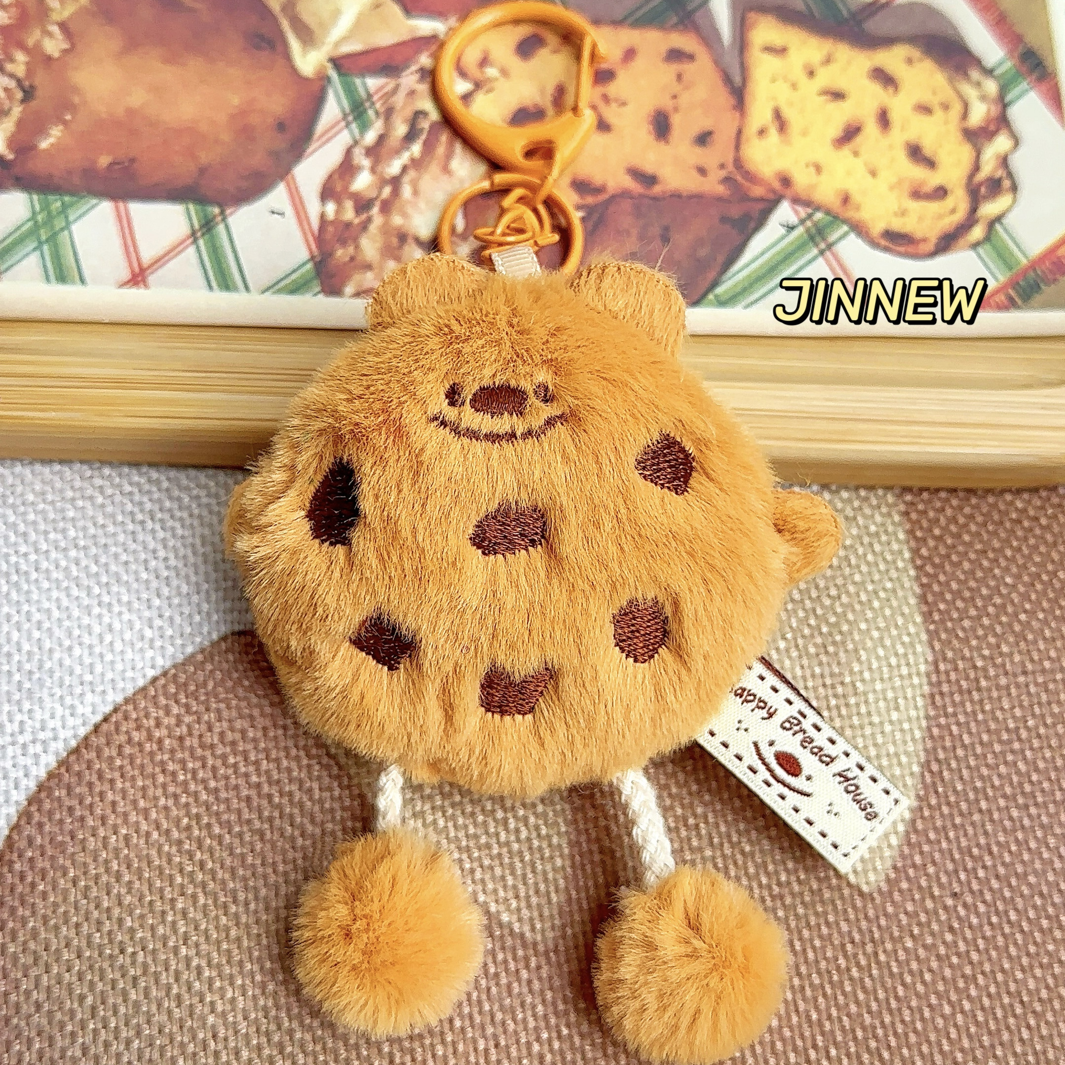 mini面包抽拉腿面包小熊毛绒