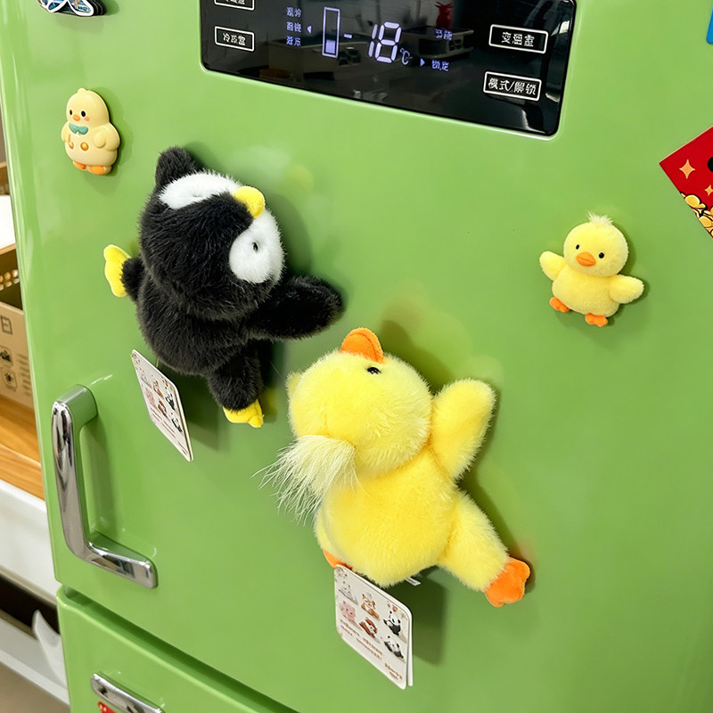 暹罗猫公仔冰箱贴毛绒玩具掌中宝桌伴海豚黑猫玩偶陪伴安抚小摆件
