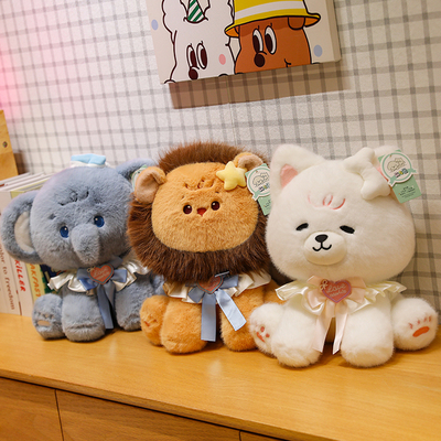 马戏团毛绒玩具围兜小狮子公