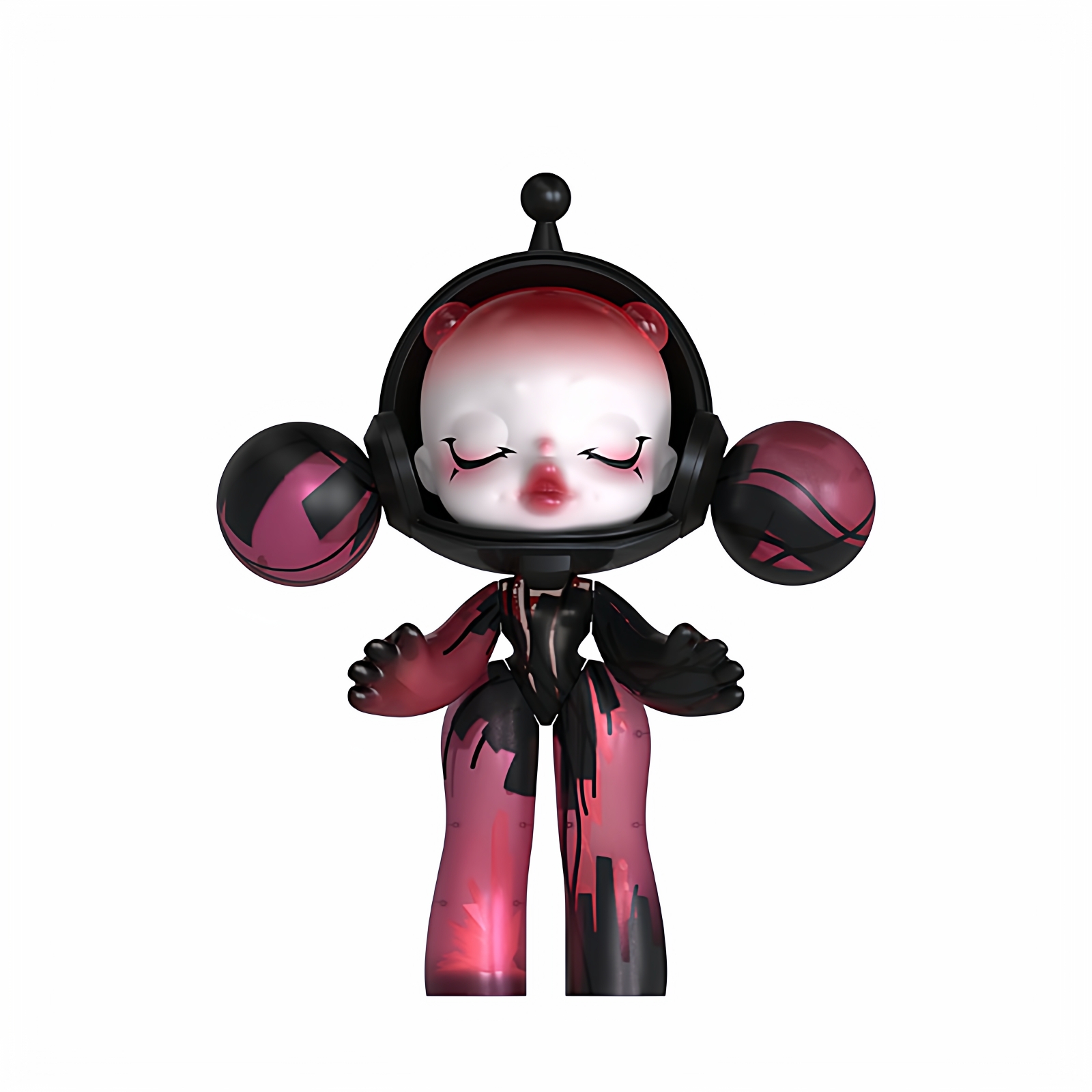 POPMART泡泡玛特MEGA α SKULLPANDA 400% 红水晶时尚礼物摆件