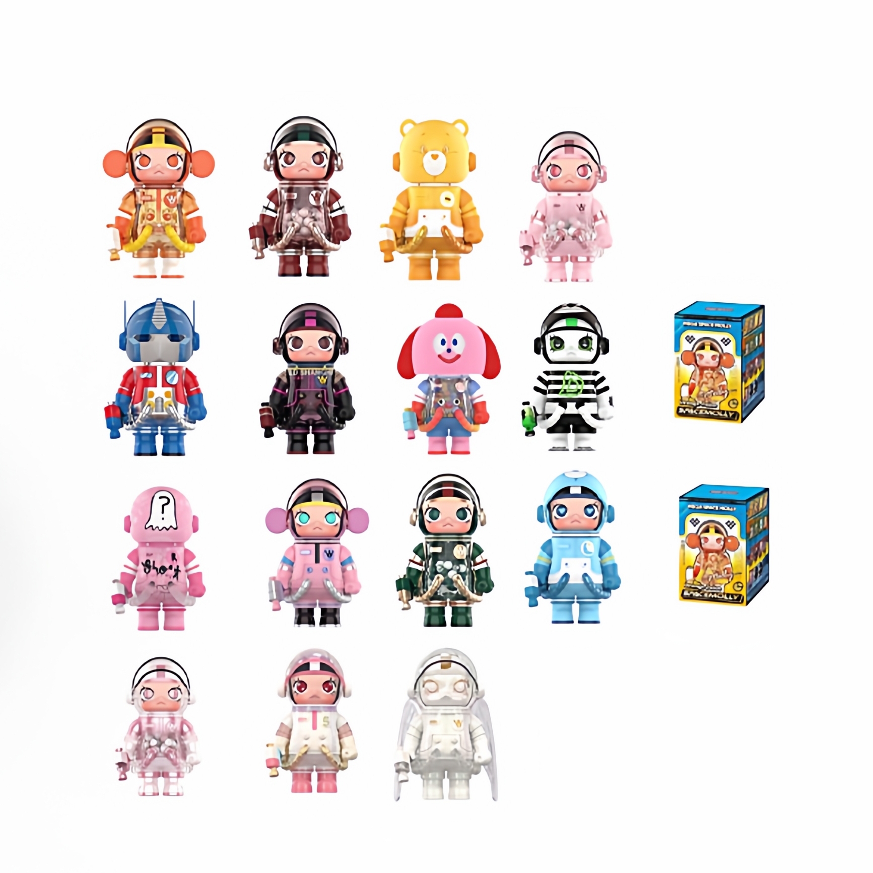 POPMART泡泡玛特MEGA SPACE MOLLY 100% 周年系列4盲盒玩具礼物