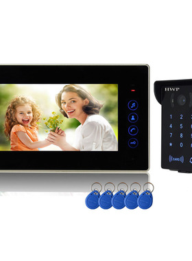 密码刷卡7寸高清可视对讲门铃Video and audio doorbell intercom