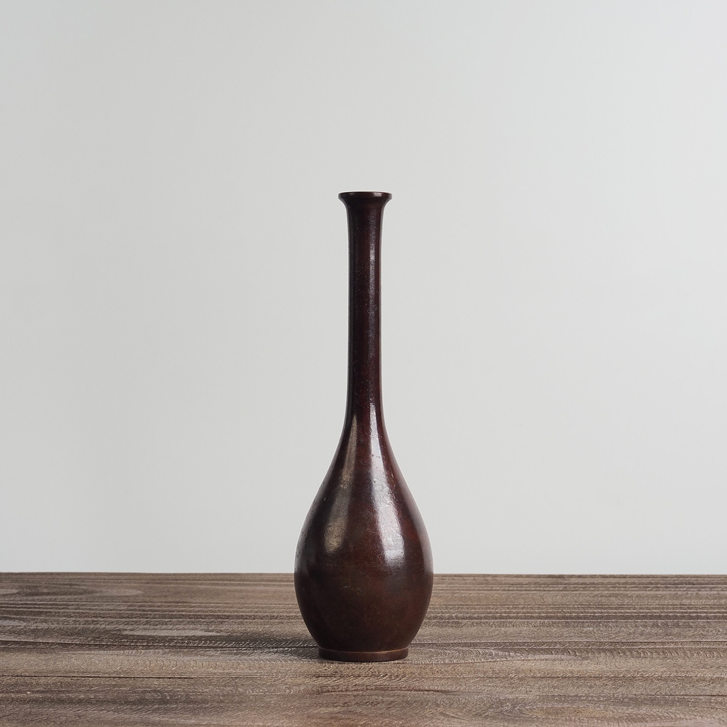 中古日本进口老物件纯铜花瓶名家中岛保美作茶室家居插花高级感