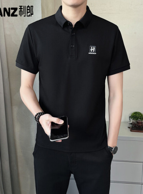 利郎短袖polo衫男士夏季2025新款高级感商务休闲翻领t恤修身上衣T