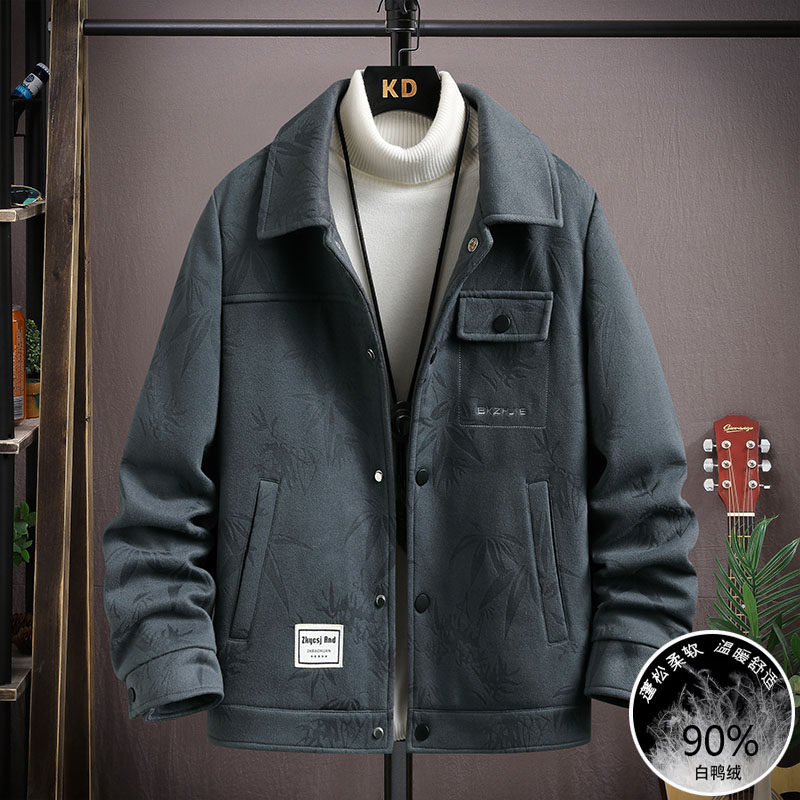 冬季潮流加厚保暖夹克外套男孩13初中学生14岁青少年16大童羽绒服