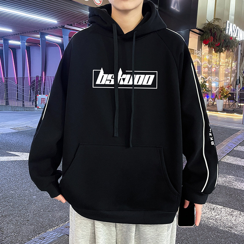 春秋季卫衣男孩12-15岁青少年初高中学生13帅气14大童连帽长袖t恤