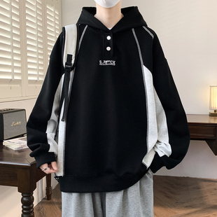 青少年春季潮流卫衣13岁男孩中学生14休闲运动15大童宽松长袖T恤