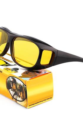 抖音同款男士防护眼镜骑行夜视镜多功能套镜墨镜开车防风沙太阳镜