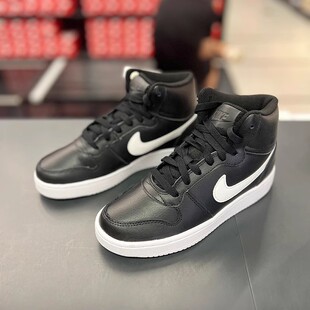 Nike/耐克女子经典黑白高帮耐磨运动休闲板鞋 AQ1778-001