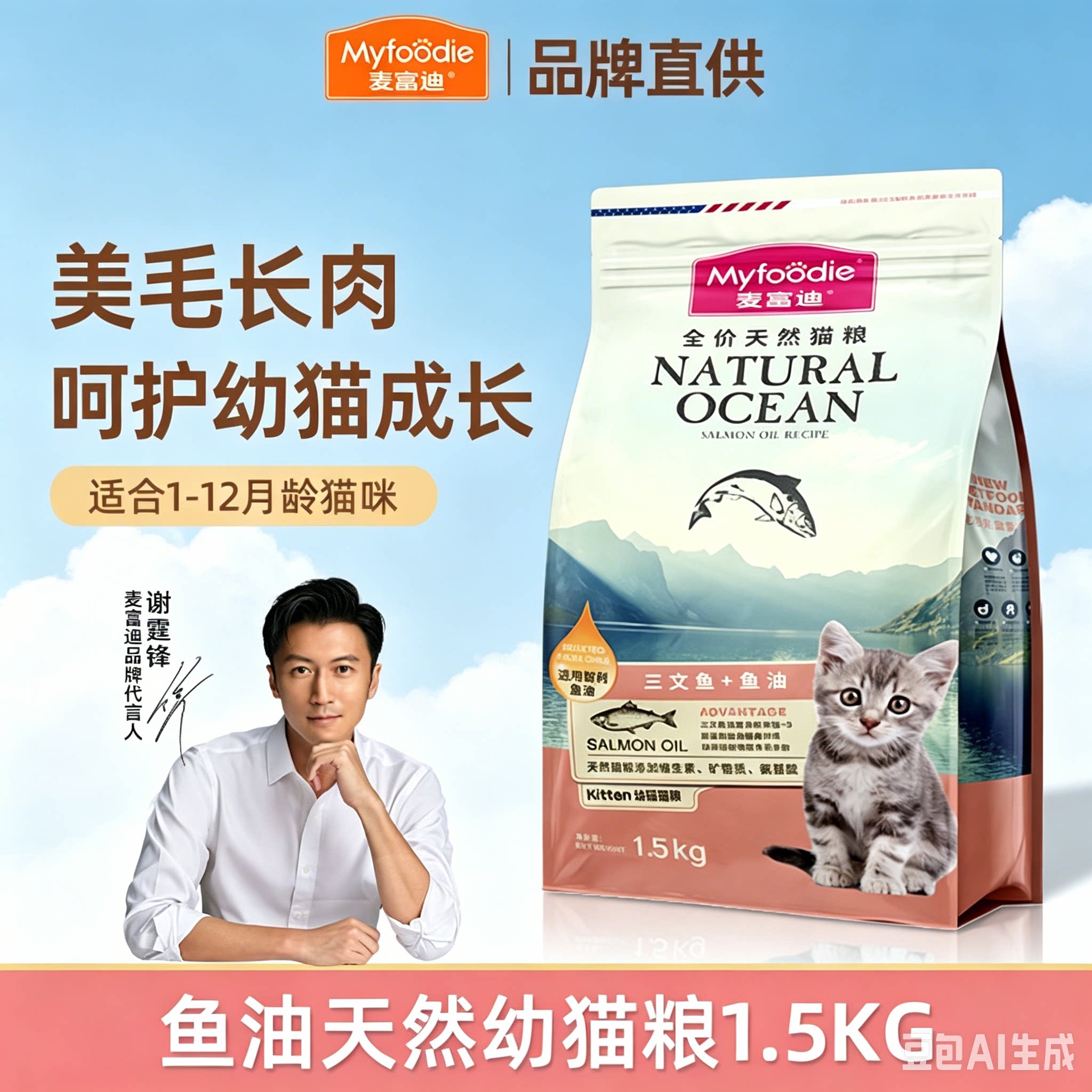 宠琪趣幼猫全价小颗粒猫粮图片