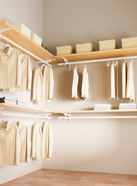 衣帽间一体支架挂衣杆支架层板托搁板三脚架支撑架墙上托架置物架