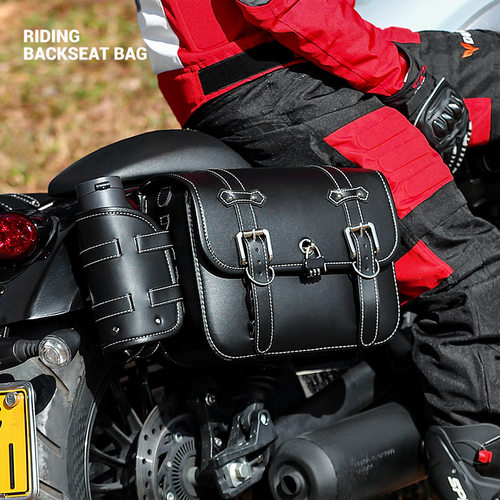 欧美重机车骑士侧边包摩托车改装通用型边箱马鞍包防水带密码锁酷