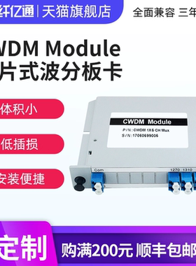 5G基站投标专用 插片式 无源波分复用器 CWDM 6/12通道 1271-1611nm波长可选 LC口 定制（7个工作日内发货）