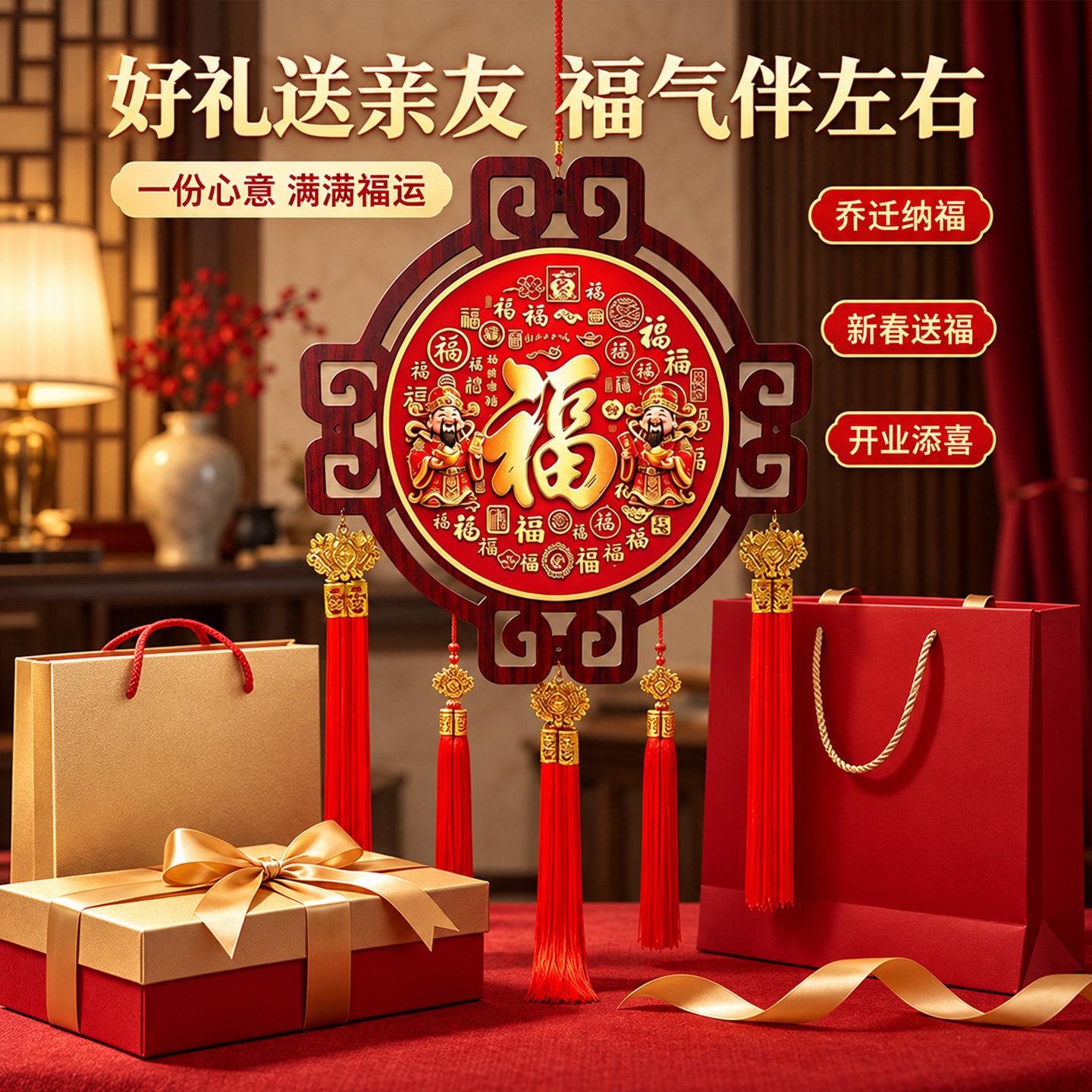 中国结挂件2027新款客厅大号福字挂饰入户门高档吉祥平安结装饰