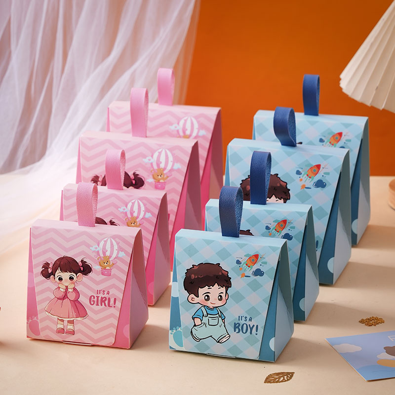 满月宴喜糖盒装喜糖盒子孩子龙宝宝诞生周岁百天伴手礼糖果小礼盒
