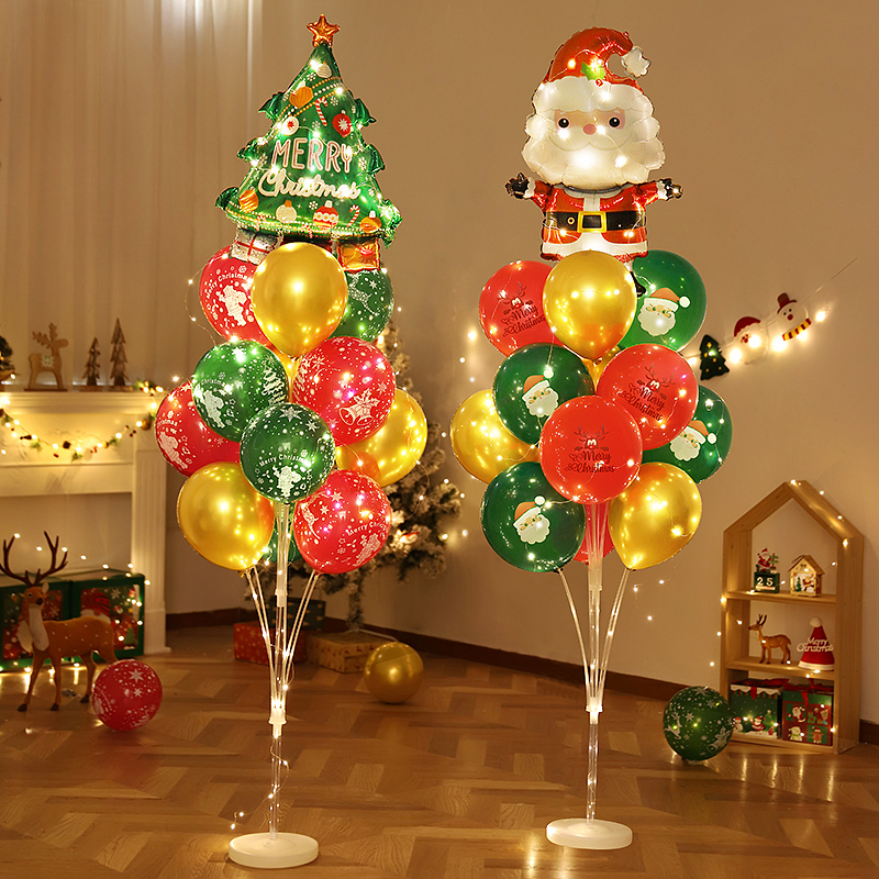 圣诞节装饰品发光桌飘气球立柱