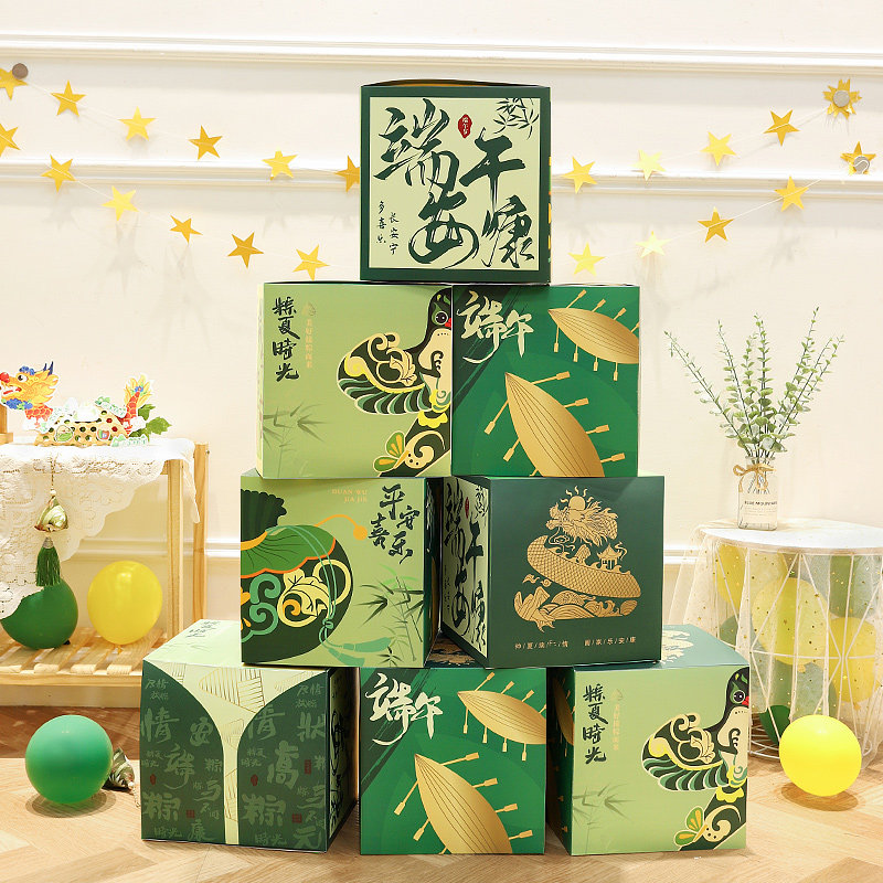 端午节装饰品盒子美陈摆件氛围布置店铺活动主题场景装饰落地道具 - 实物图