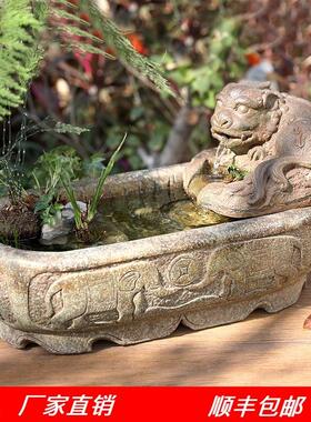 水磨坊貔貅流水小型摆件庭院花园鱼池阳台鱼缸客厅桌面喷泉装饰