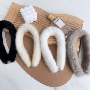 空姐款水貂毛围巾女士真毛脖套秋冬新款貂皮磁吸扣围脖整貂毛领子