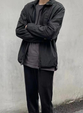 自主系列海外版18FW金属尼龙反光双层春秋户外立领夹克外套情侣款