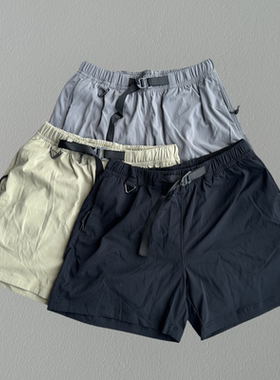 户外机能防泼水轻薄款夏季宽松休闲短裤五分裤男拉链口袋徒步短裤
