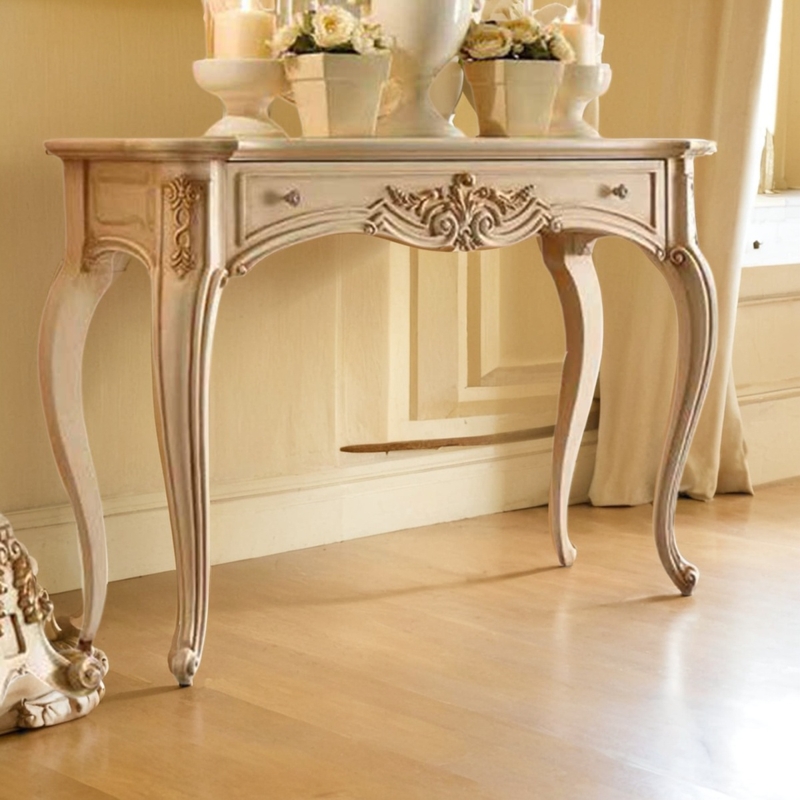 欧式风实木雕花走廊玄关台定制