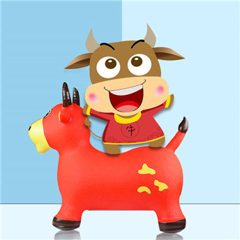 欢乐跳跳牛骑行小动物儿童加厚坐骑充气类蹦蹦玩具跳跳马